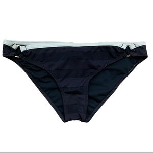 Raisins brown polka dot & striped bikini bottoms